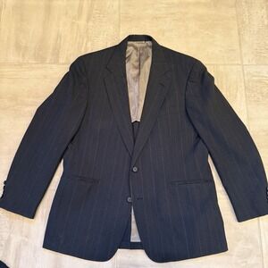 Vintage Mens 42 R Navy Blazer 100% Wool Sport Coat‎ Union Made In USA Cricketeer